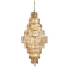 Empire 13 Light Chandelier In Satin Brass & Champagne Crystal