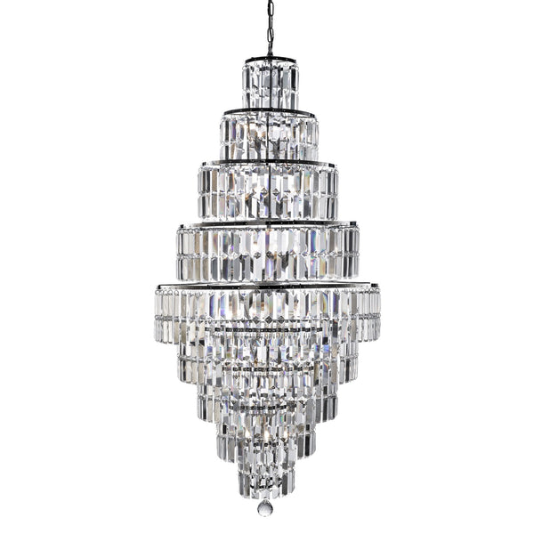 Empire 13 Light Chandelier In Polished Chrome & Clear Crystal
