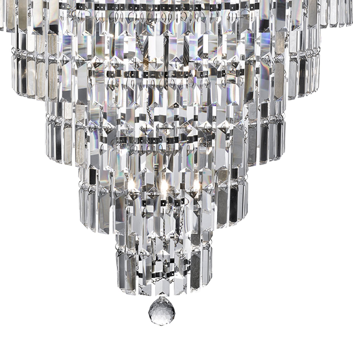 Empire 13 Light Chandelier In Polished Chrome & Clear Crystal