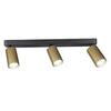 Sal Linear Three Light Bar Spotlight in Matt Black and Satin Gold
