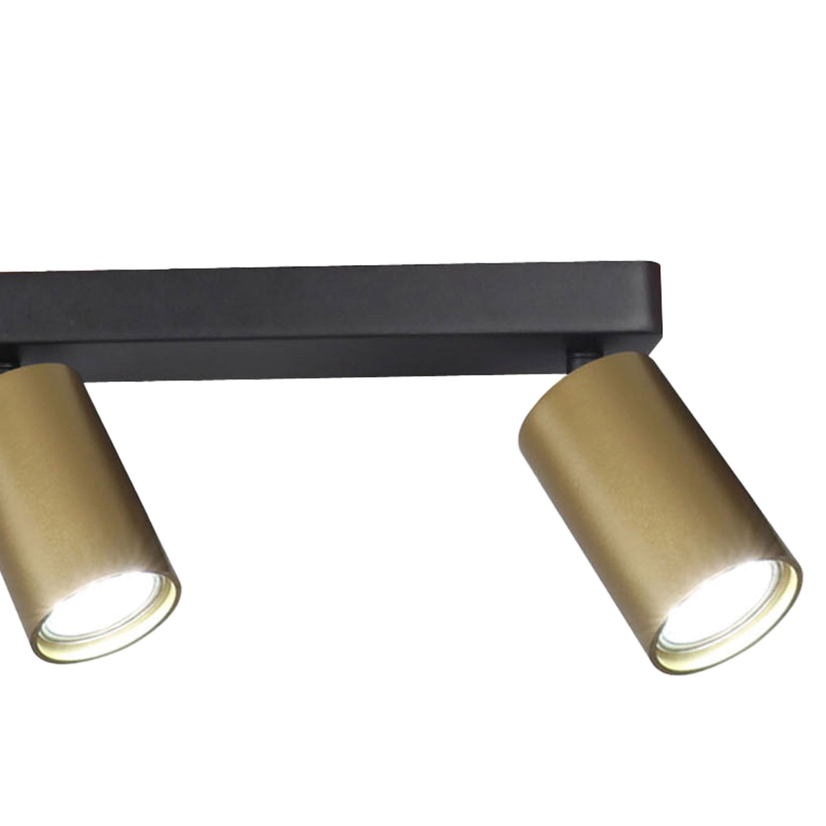 Sal Linear Three Light Bar Spotlight in Matt Black and Satin Gold