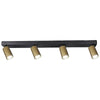 Sal Linear Four Light Bar Spotlight in Matt Black and Satin Gold