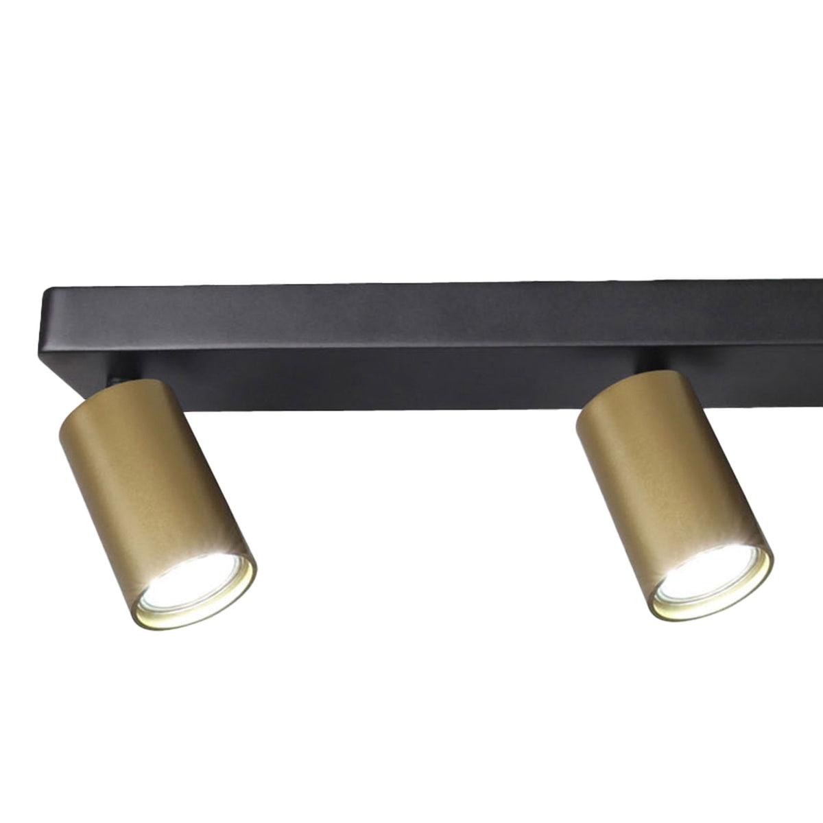 Sal Linear Four Light Bar Spotlight in Matt Black and Satin Gold