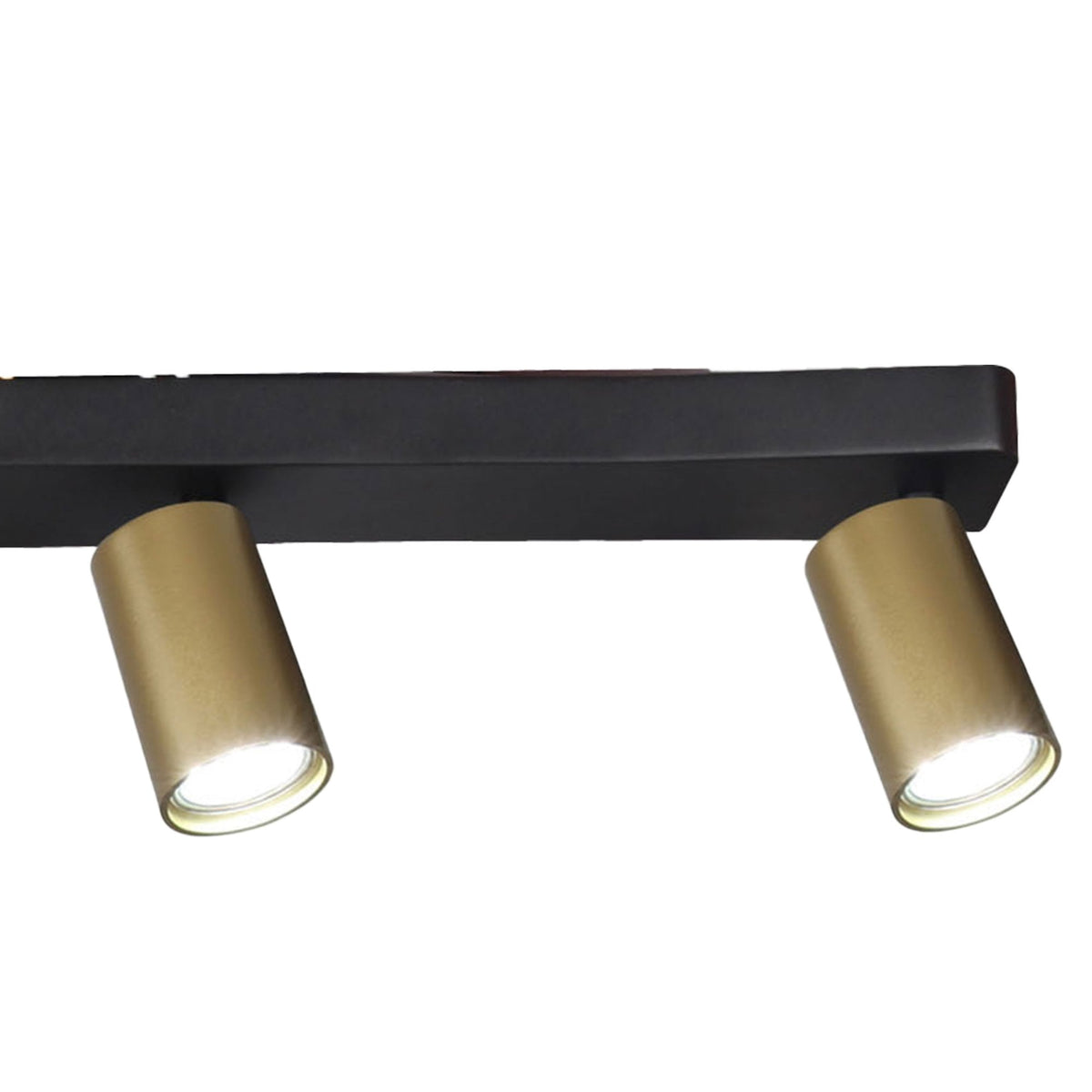 Sal Linear Four Light Bar Spotlight in Matt Black and Satin Gold