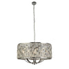 Bijou 8 Light Pendant In Polished Chrome With Clear Crystal Glass