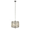 Bijou 3 Light Pendant In Polished Chrome With Clear Crystal Glass