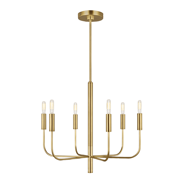 Brianna 6 Light Chandelier in Burnished Brass