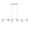 Sal Six Light Linear Pendant in Matt White