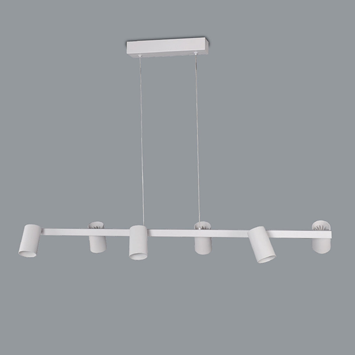 Sal Six Light Linear Pendant in Matt White