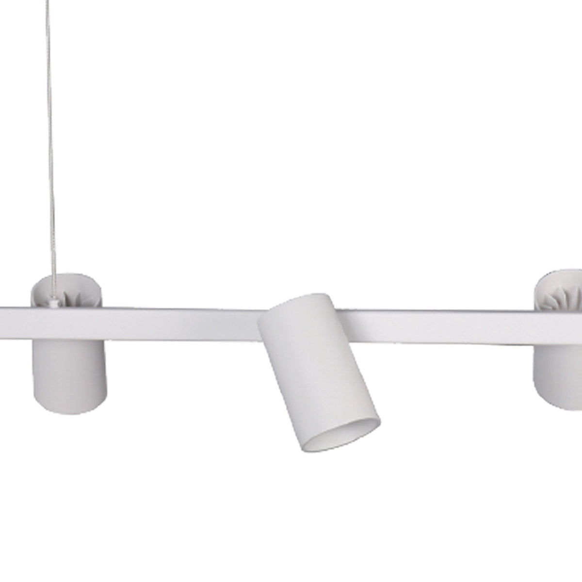 Sal Six Light Linear Pendant in Matt White