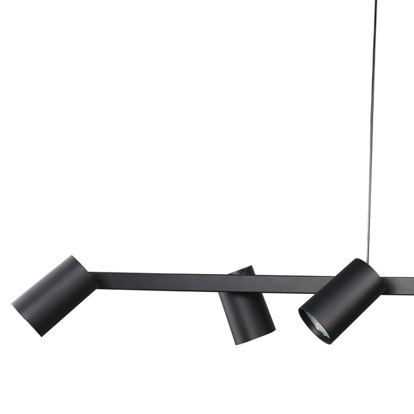 Sal Six Light Linear Pendant in Matt Black