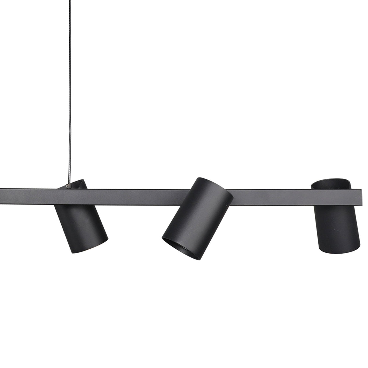 Sal Six Light Linear Pendant in Matt Black