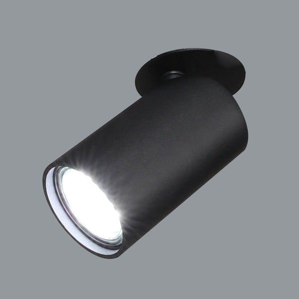 Sal Single Recessed Spotlight in Matt Black