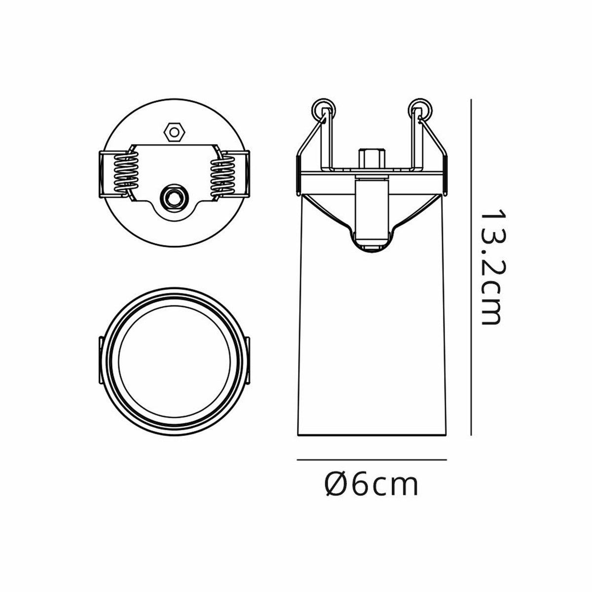 Sal Single Recessed Spotlight in Matt Black