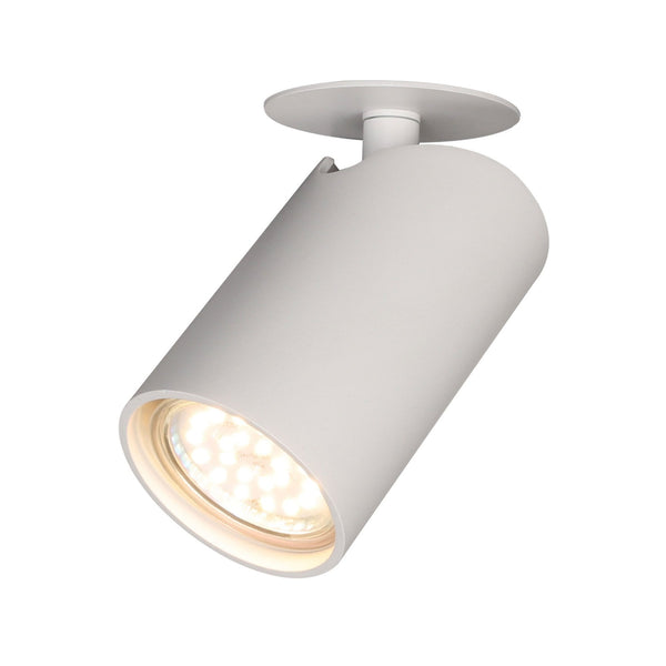 Sal Single Recessed Spotlight in Matt White