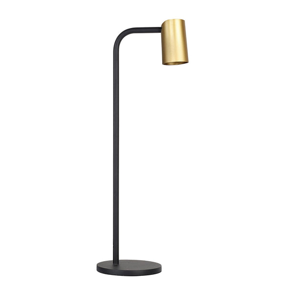 Sal 535mm Switched Table Lamp in Matt Black & Satin Gold
