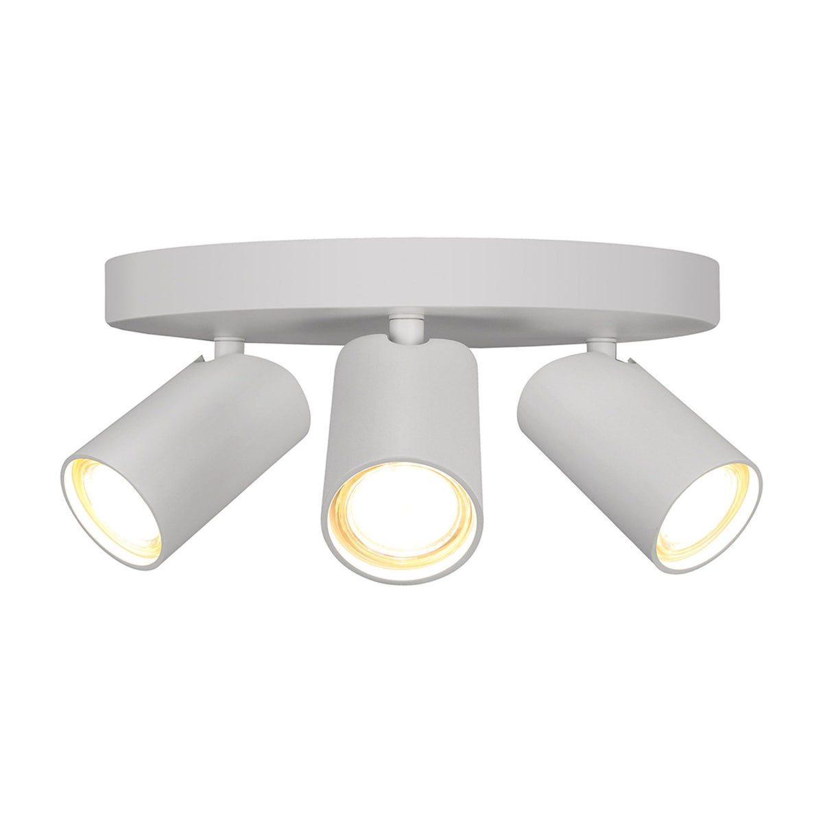 Sal Round Three Light Spotlight in Matt White