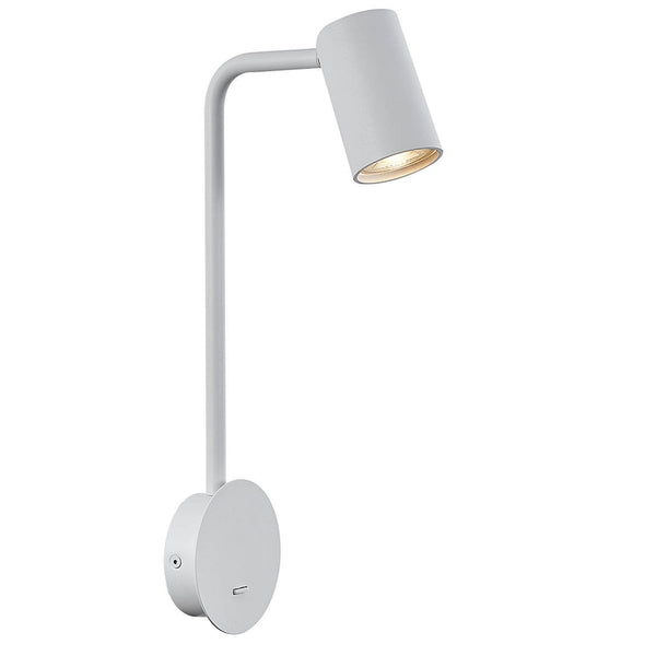 Sal Task Switched Wall Spotlight in Matt White