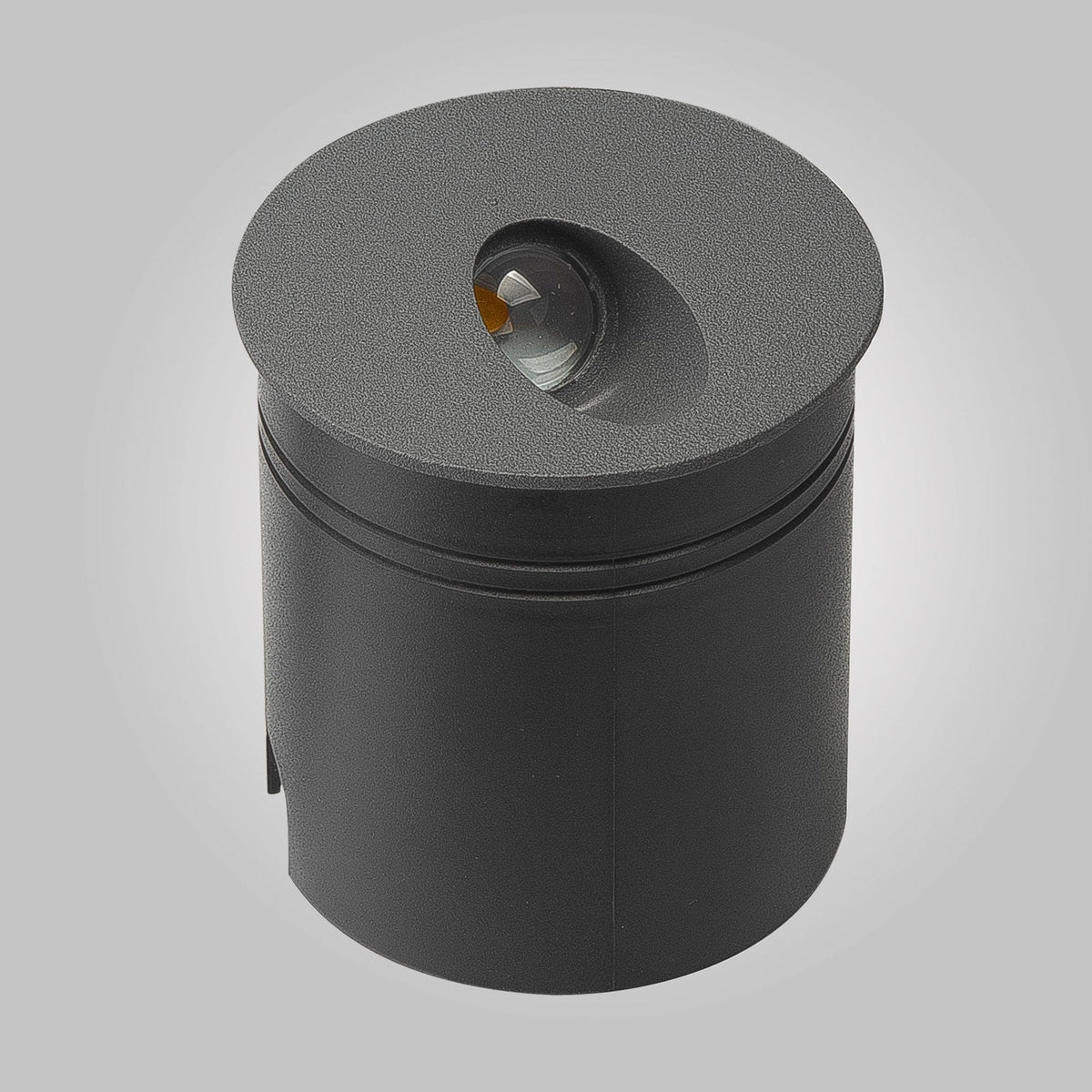 Aspen Round Angled Recessed LED IP65 Wall Light in Anthracite