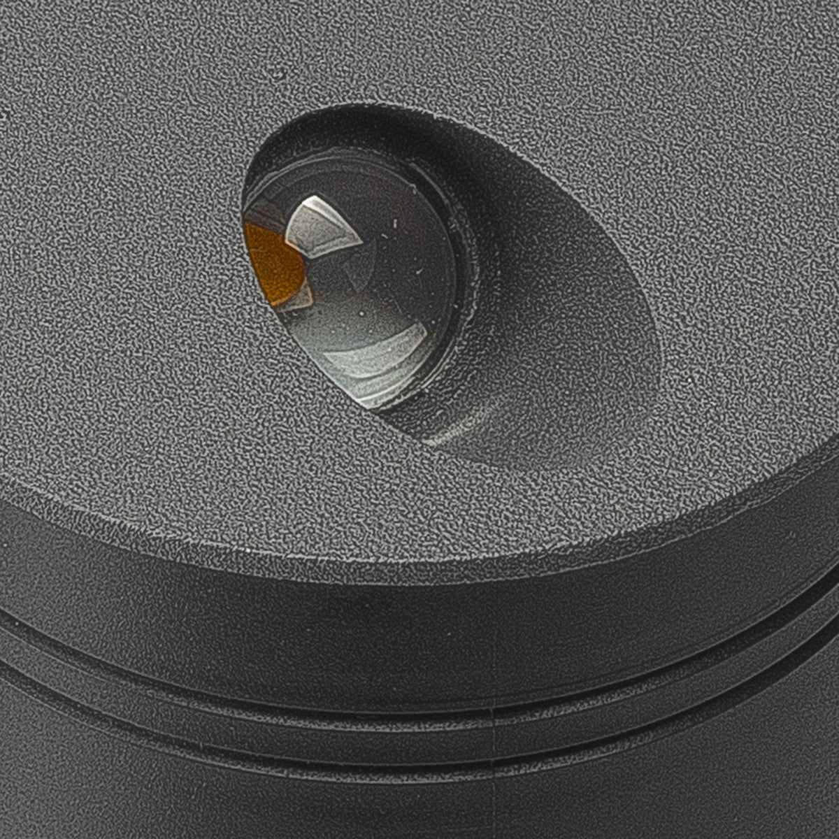 Aspen Round Angled Recessed LED IP65 Wall Light in Anthracite