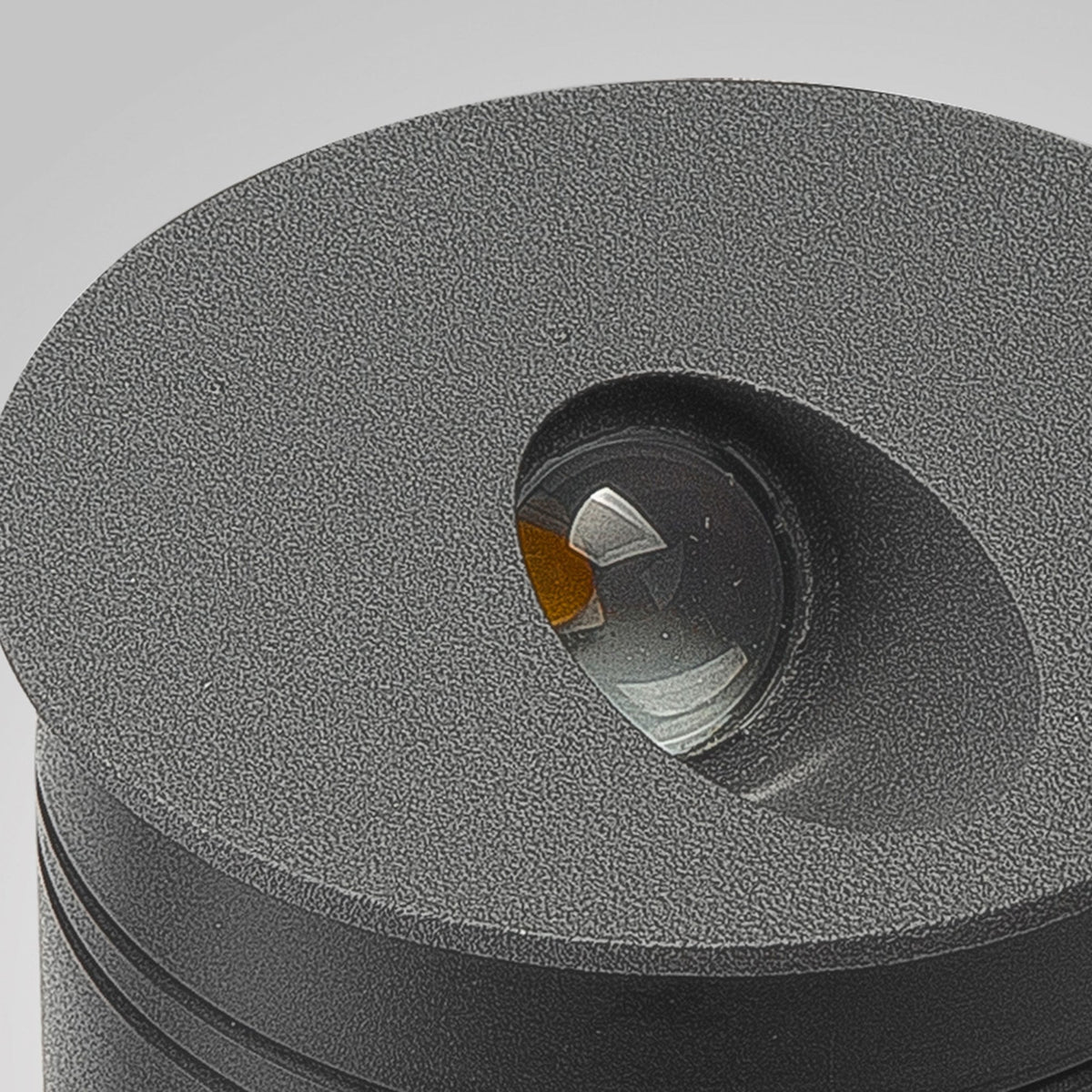 Aspen Round Angled Recessed LED IP65 Wall Light in Anthracite