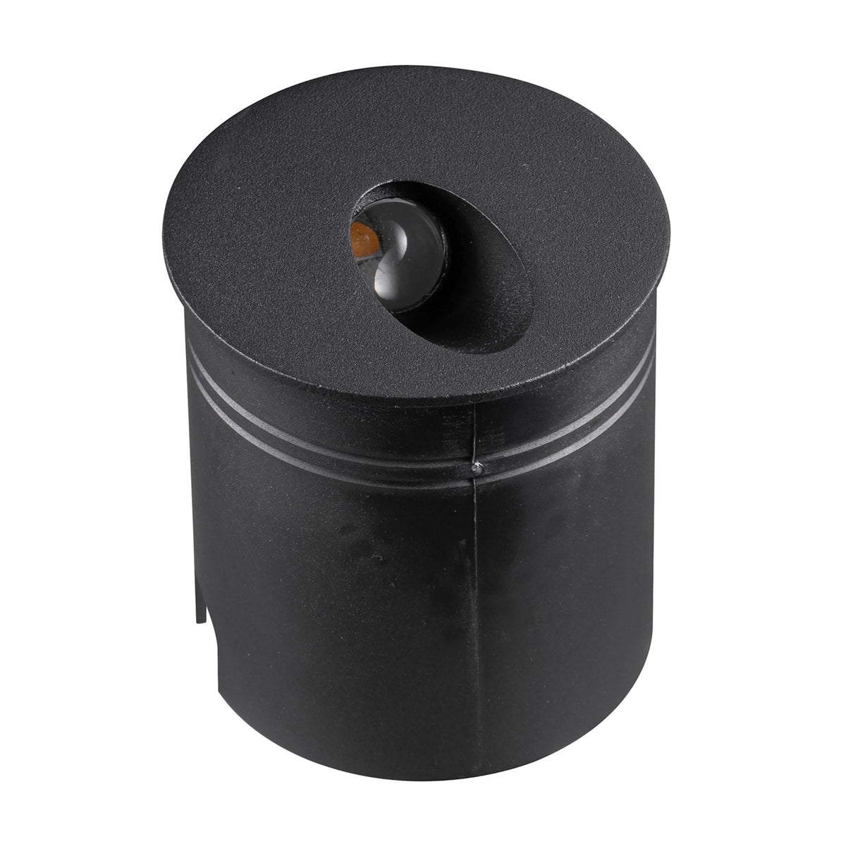 Aspen Round Angled Recessed LED IP65 Wall Light in Sand Black