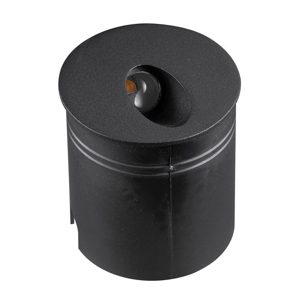 Aspen Round Angled Recessed LED IP65 Wall Light in Sand Black