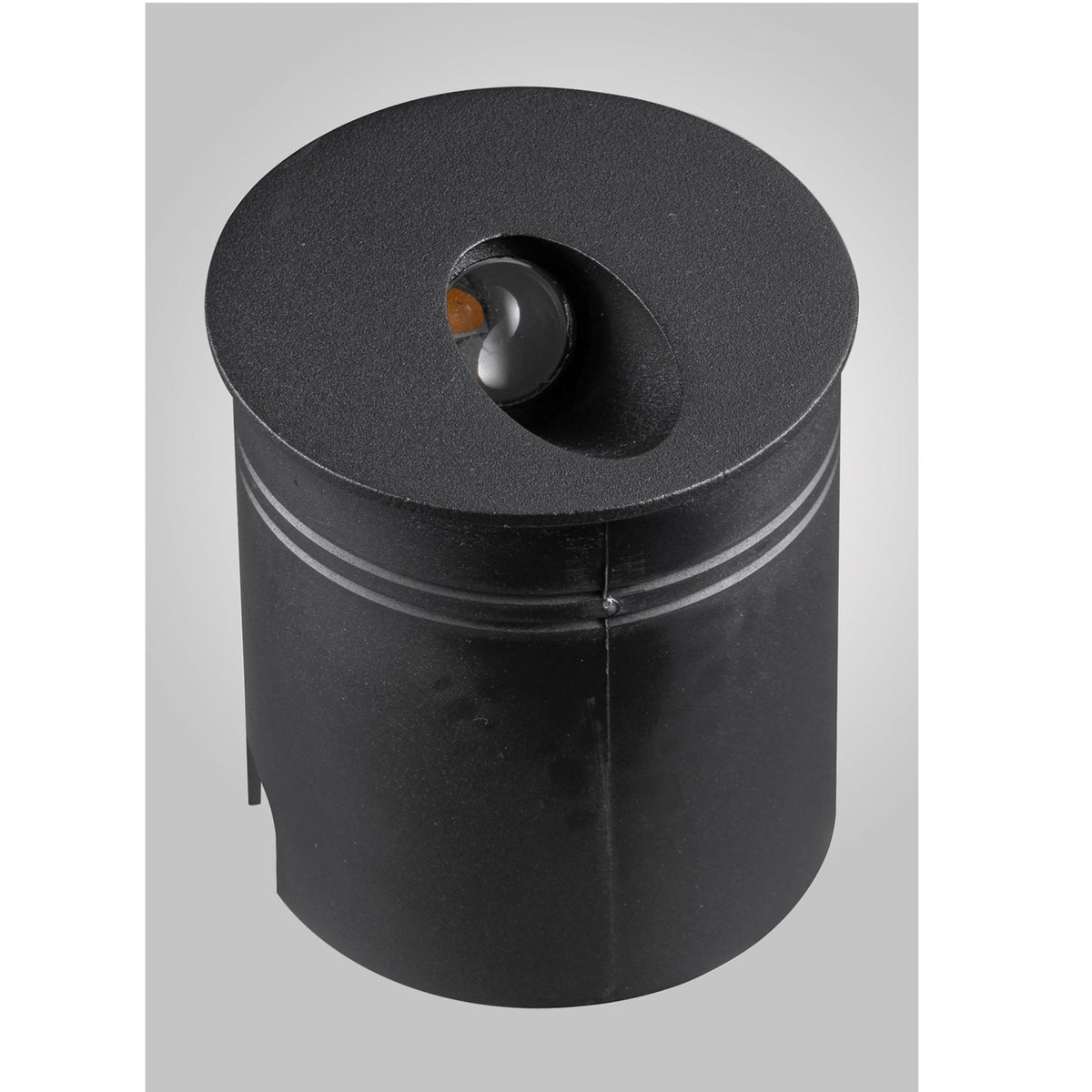 Aspen Round Angled Recessed LED IP65 Wall Light in Sand Black