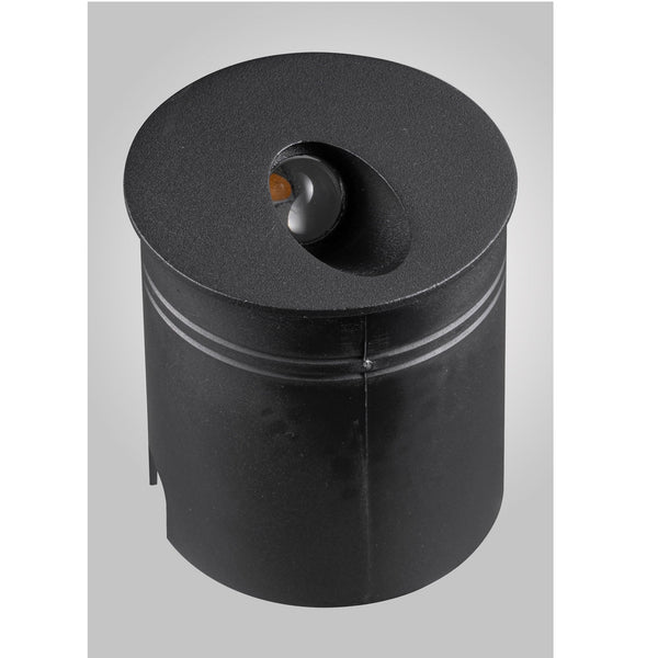 Aspen Round Angled Recessed LED IP65 Wall Light in Sand Black