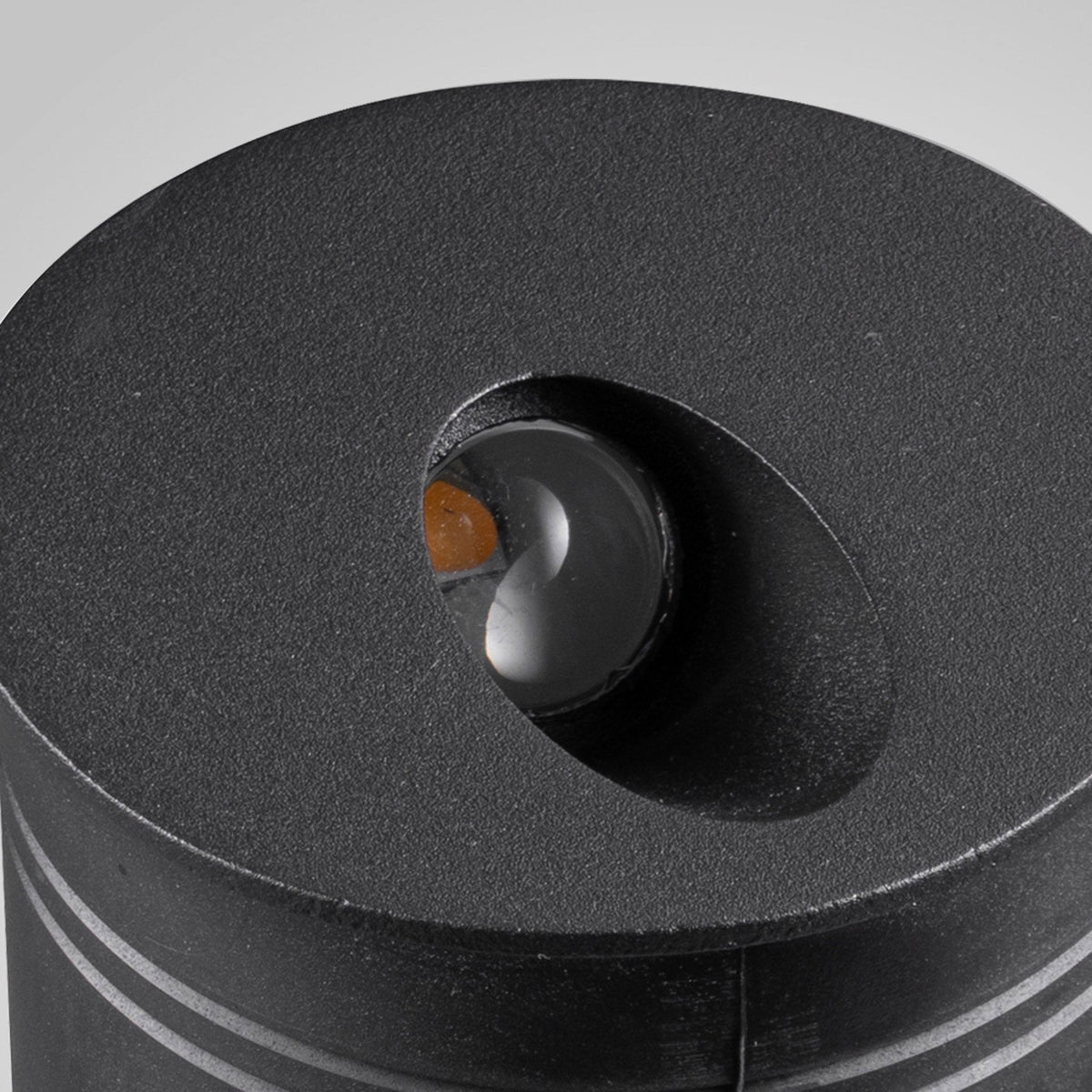 Aspen Round Angled Recessed LED IP65 Wall Light in Sand Black