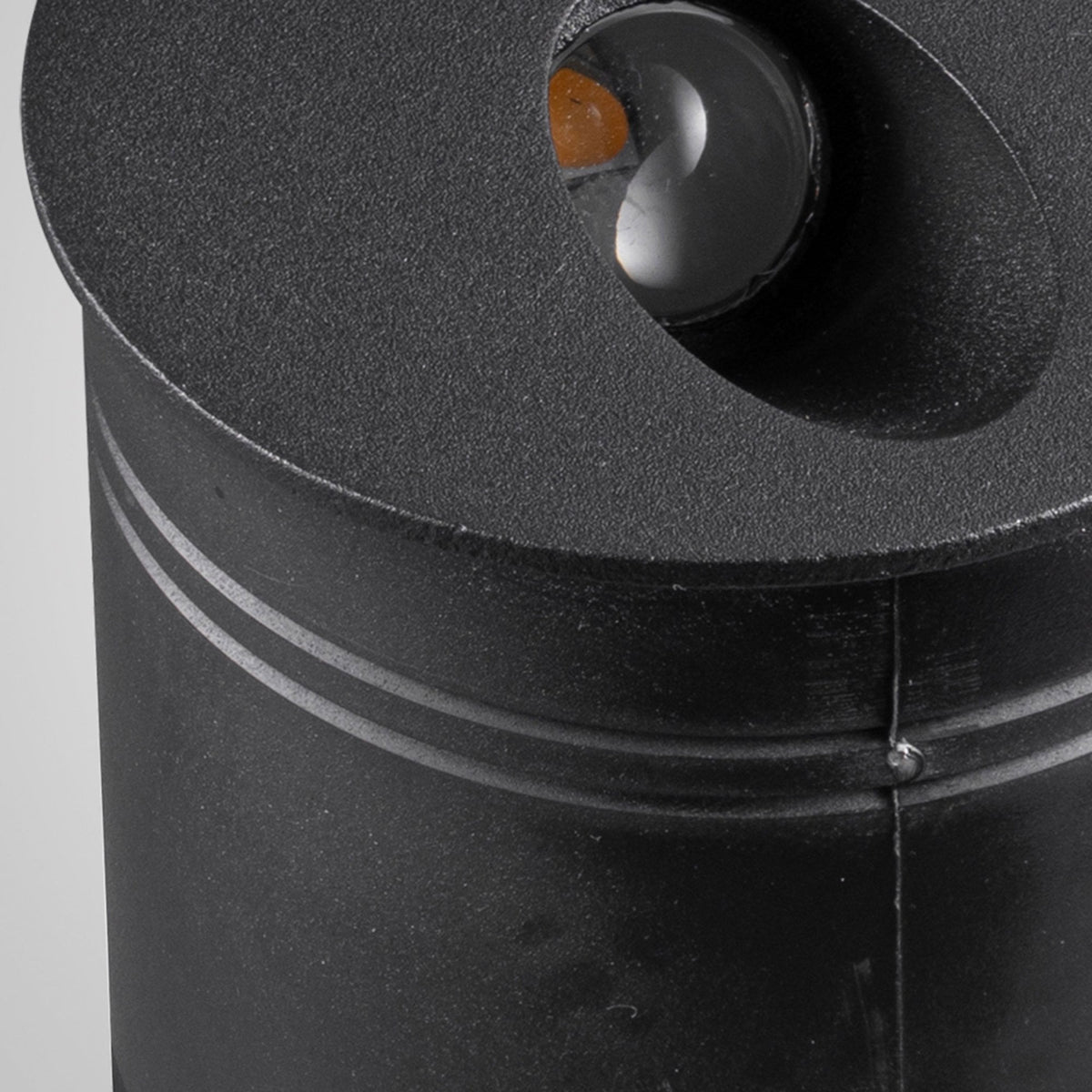 Aspen Round Angled Recessed LED IP65 Wall Light in Sand Black