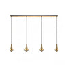 Atherington 4 Drop Linear E27 Suspension Kit in Polished Brass Gold & Matt Black