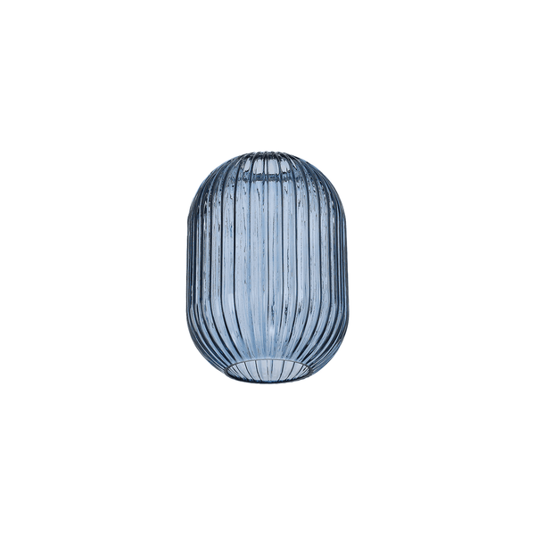 Atherington 14x20cm Almond Ribbed Glass (F), Petrol Blue (5LT66D)
