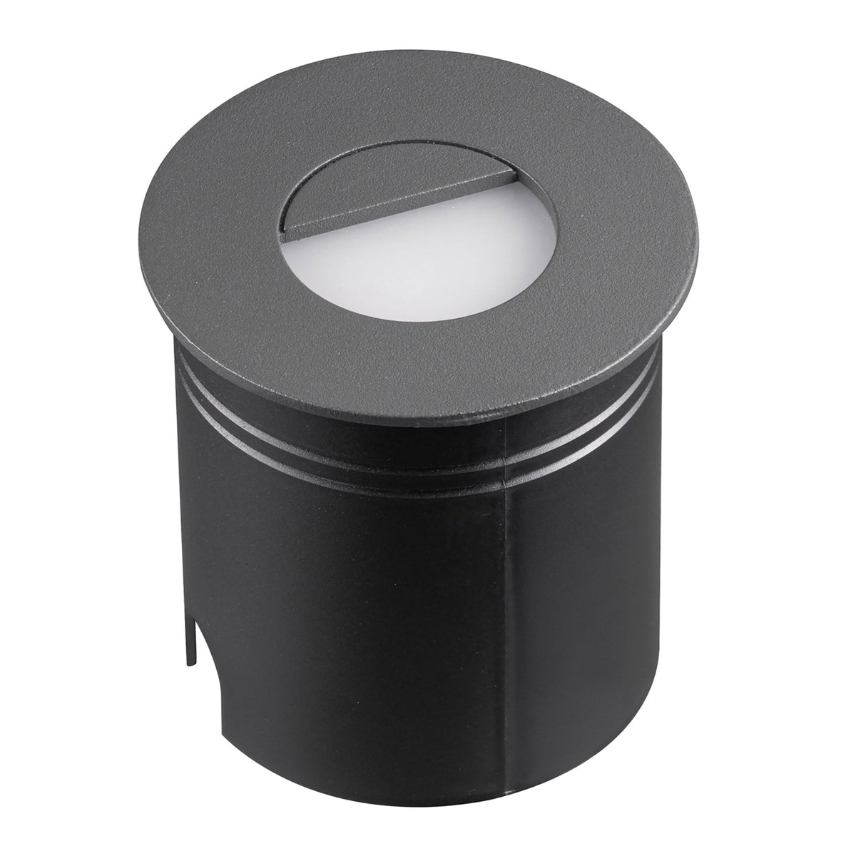 Aspen Round Eyelid Recessed LED IP65 Wall Light in Anthracite