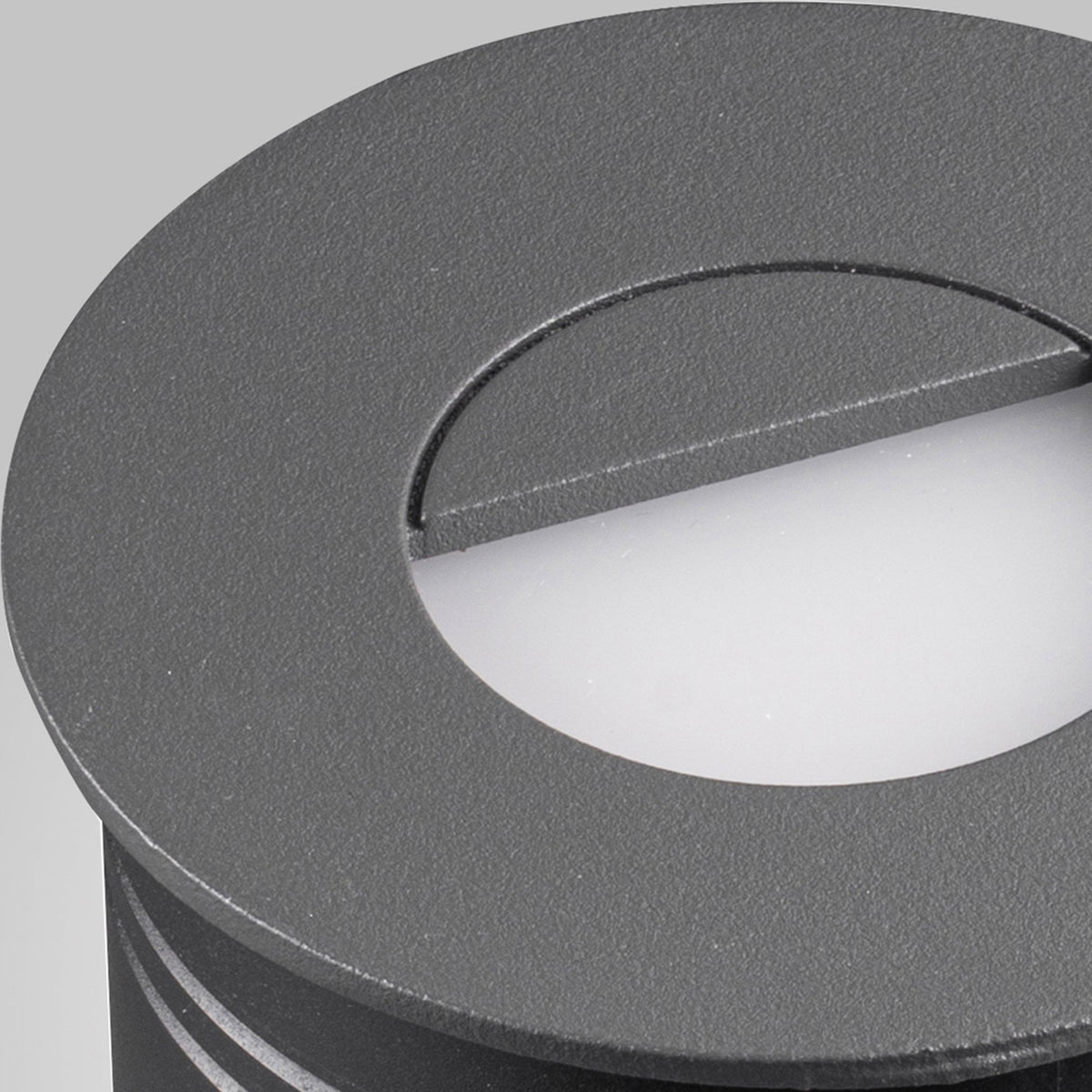 Aspen Round Eyelid Recessed LED IP65 Wall Light in Anthracite