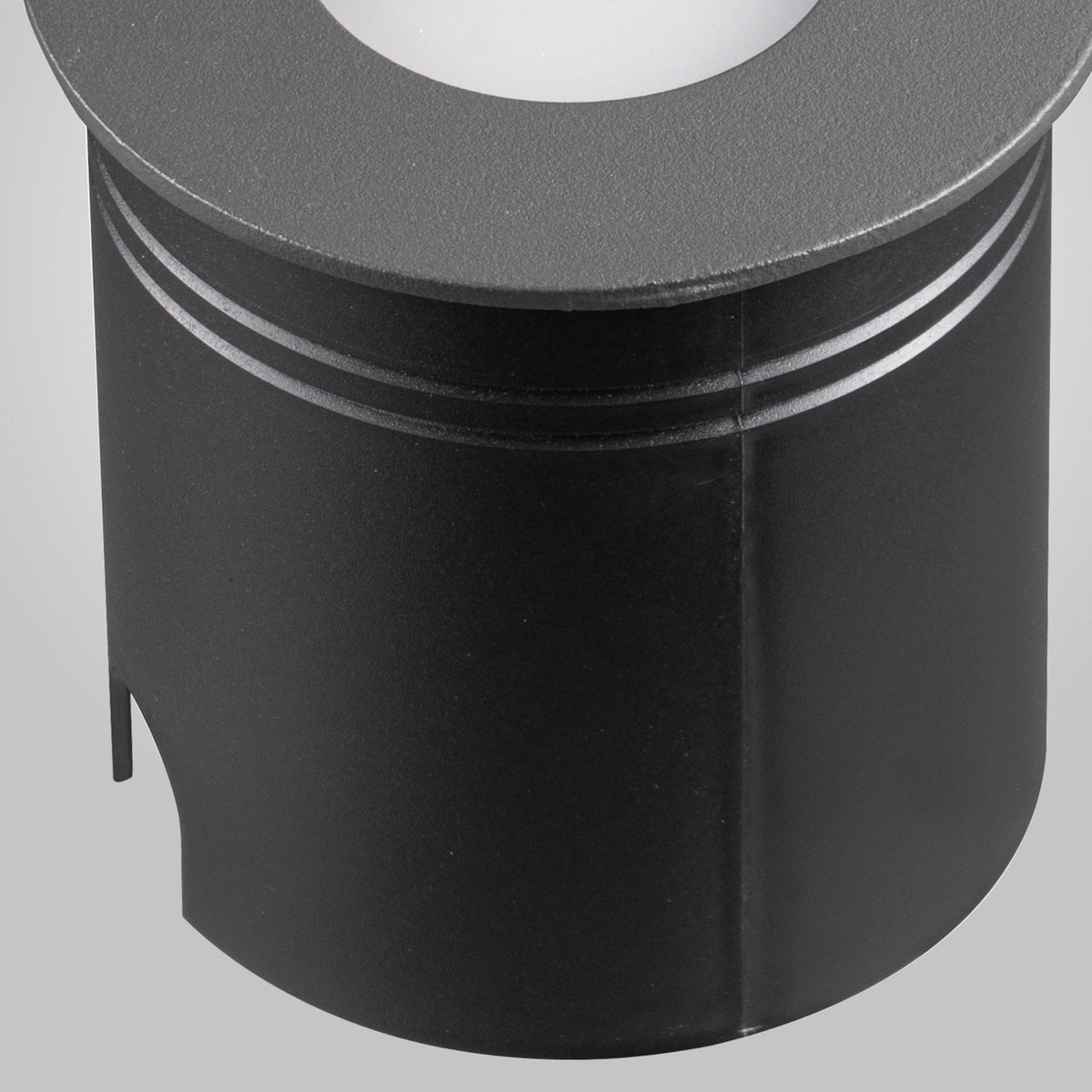 Aspen Round Eyelid Recessed LED IP65 Wall Light in Anthracite