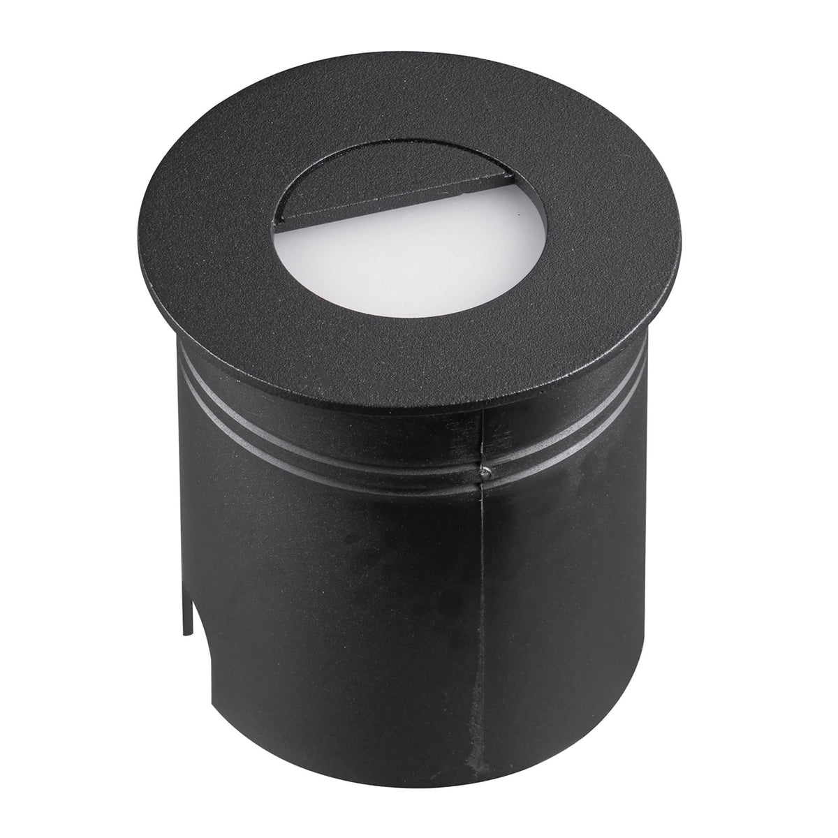Aspen Round Eyelid Recessed LED IP65 Wall Light in Sand Black