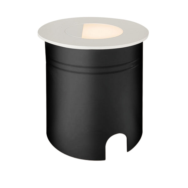 Aspen Round Eyelid Recessed LED IP65 Wall Light in Sand White