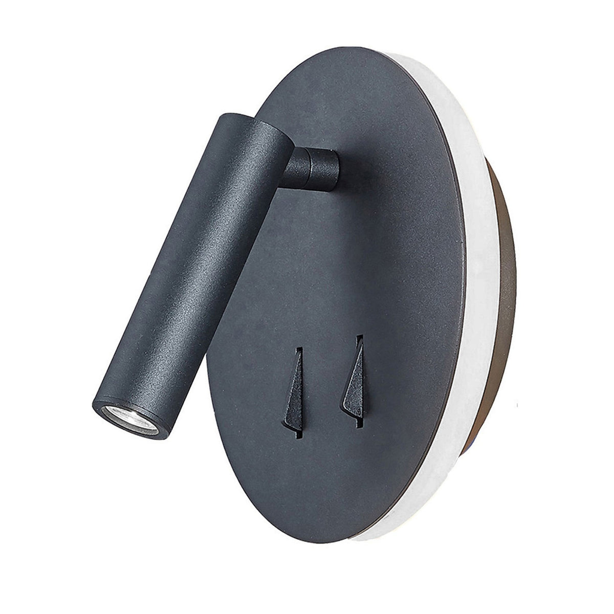 Cayman LED Wall Reading Bedside Light in Sand Black