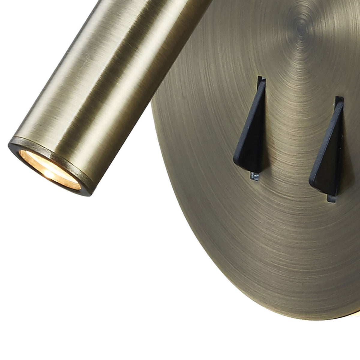 Cayman LED Wall Reading Bedside Light in Antique Brass