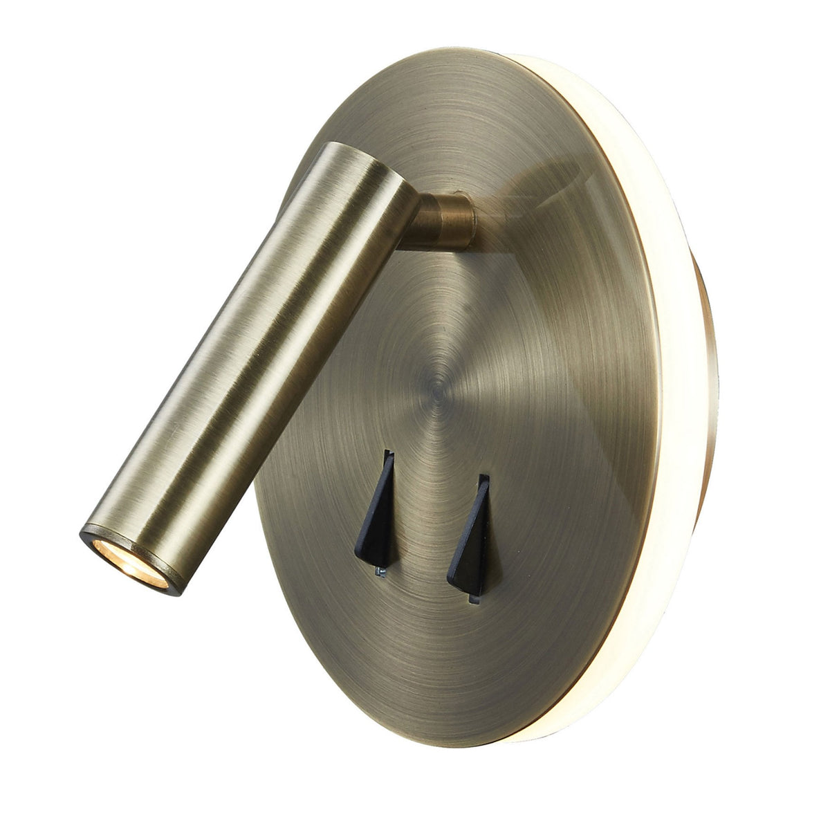 Cayman LED Wall Reading Bedside Light in Antique Brass