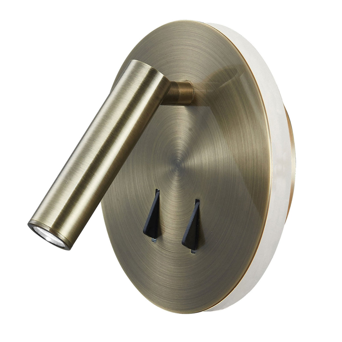 Cayman LED Wall Reading Bedside Light in Antique Brass