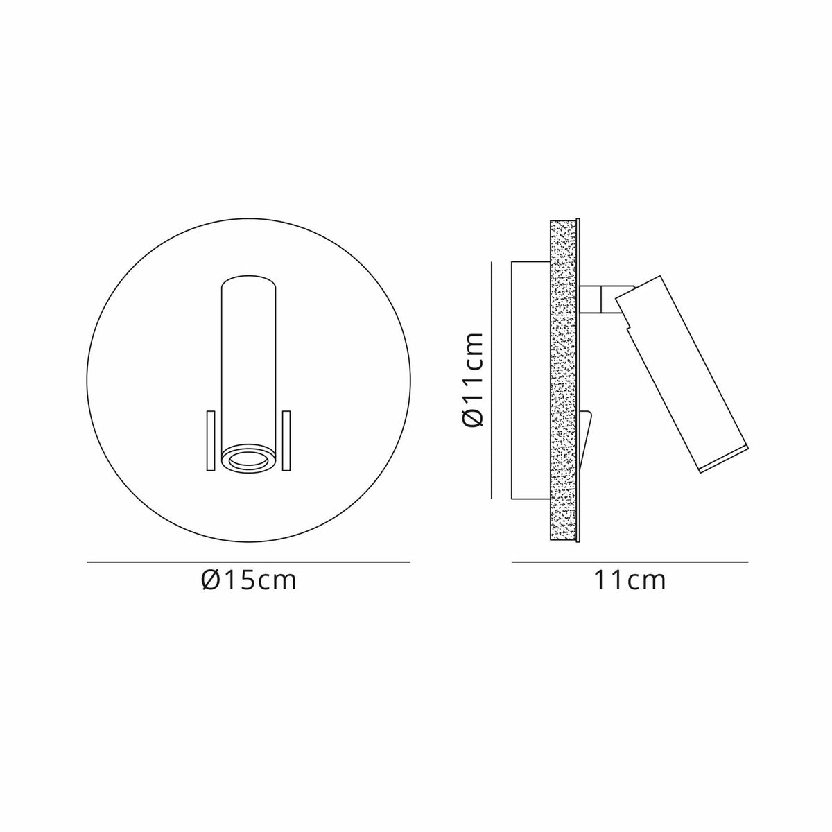 Cayman LED Wall Reading Bedside Light in Satin Gold