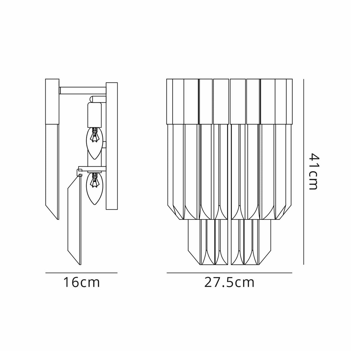 Kentisbeare Wall Light in Brass & Smoked Glass