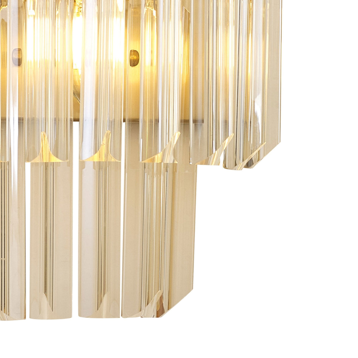 Kentisbeare Wall Light in Brass & Cognac Glass