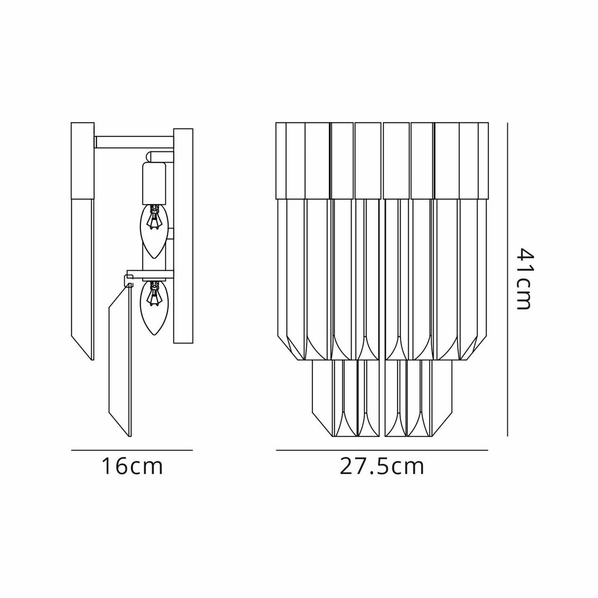 Kentisbeare Wall Light in Brass & Cognac Glass