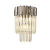 Kentisbeare Wall Light in Polished Nickel & Cognac Glass