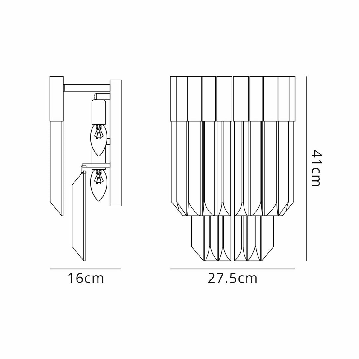 Kentisbeare Wall Light in Matt Black & Smoked Glass