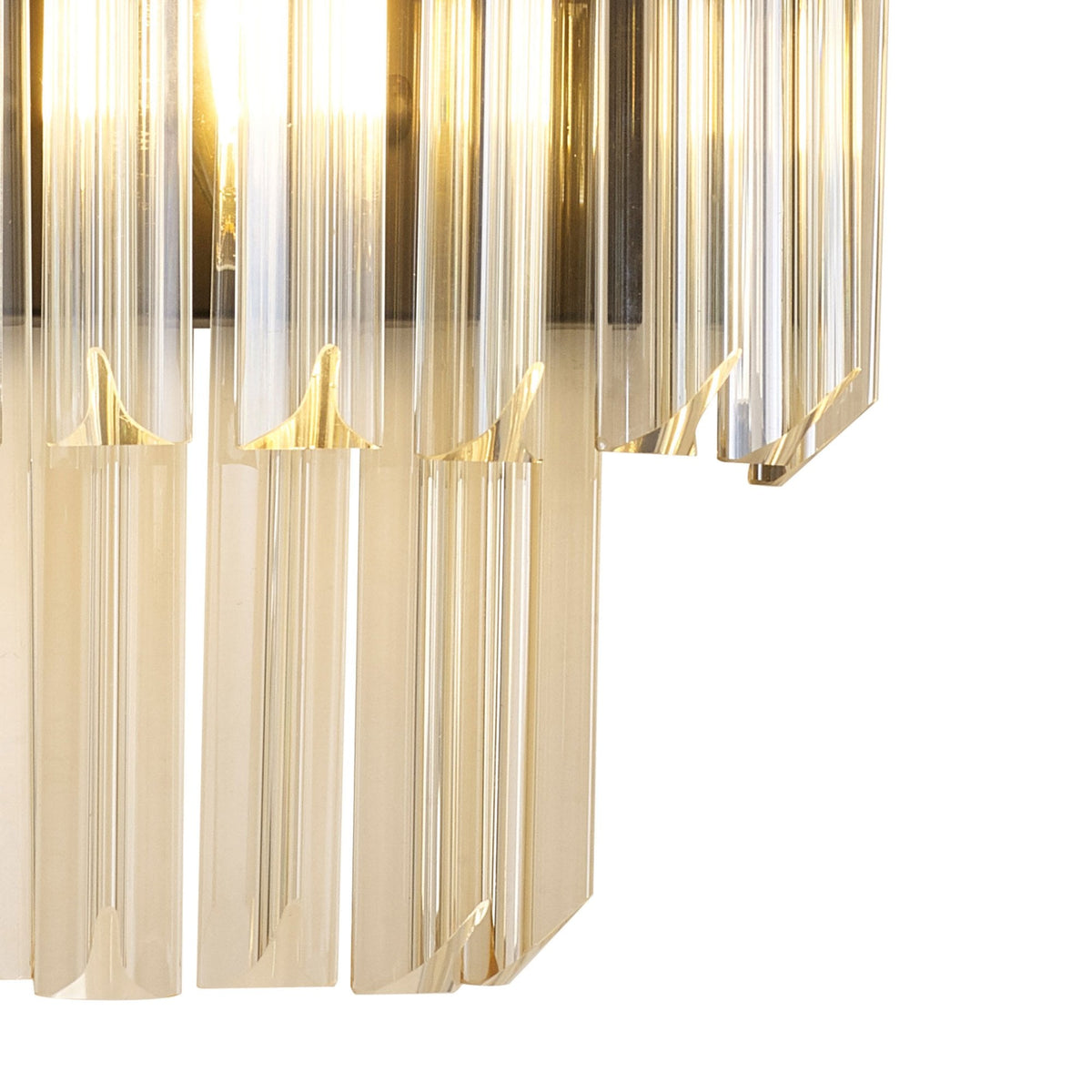 Kentisbeare Wall Light in Matt Black & Cognac Glass