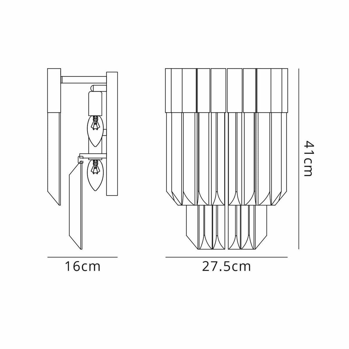Kentisbeare Wall Light in Matt Black & Cognac Glass